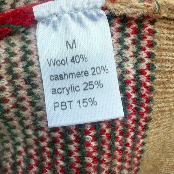 Wool/Cashmere Argyle Patterned Cardigan Sweater. New without tags - Picture 7 of 10